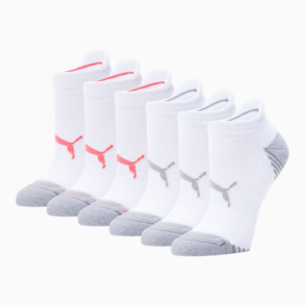 Women's Low Cut Socks [6 Pack], WHITE, extralarge